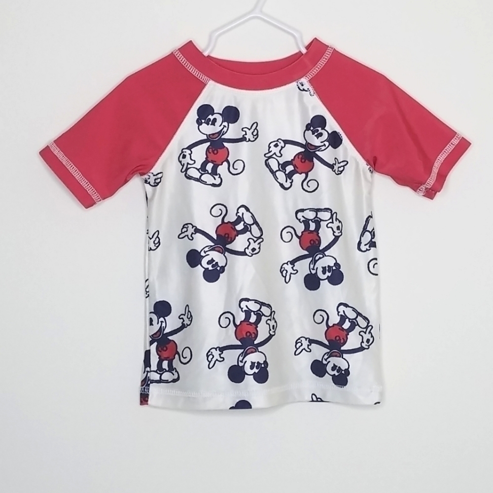 Junk Food Mickey Mouse Rashguard Swim Shirt 2T